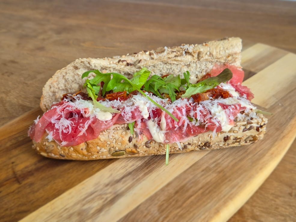 Foto van broodje Carpaccio
